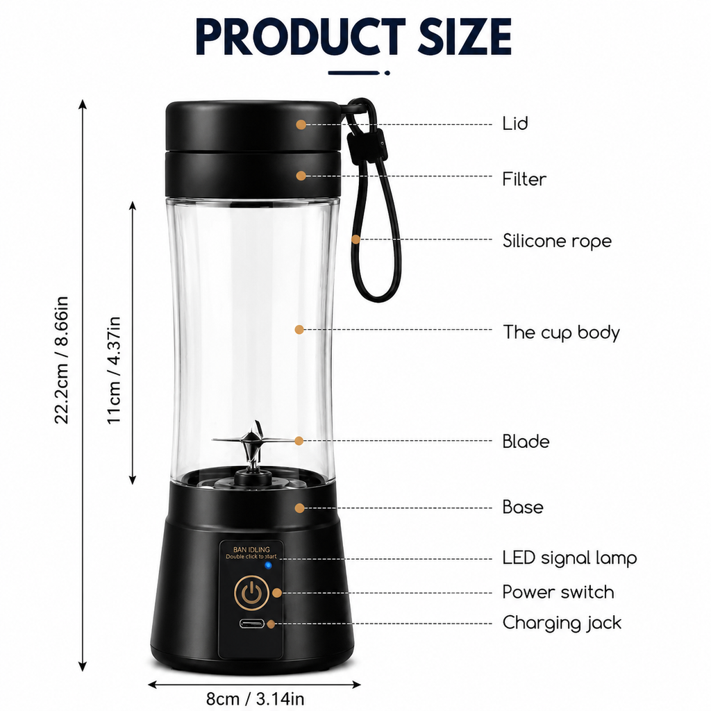 Portable USB Rechargeable Blender
