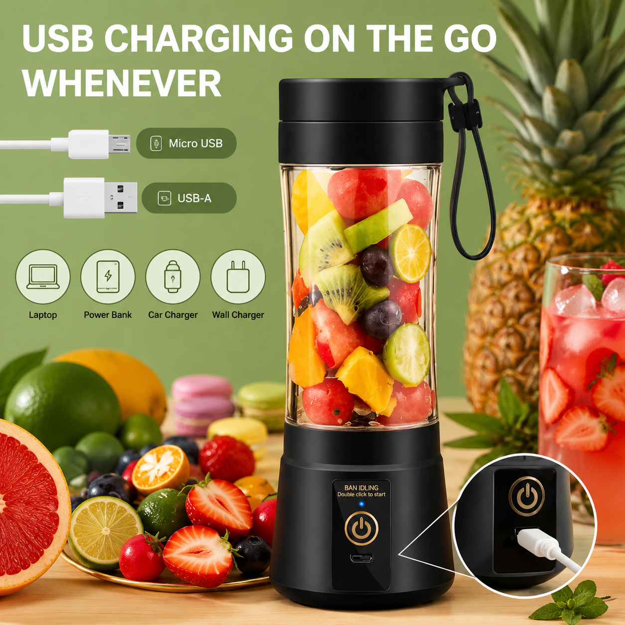 Portable USB Rechargeable Blender