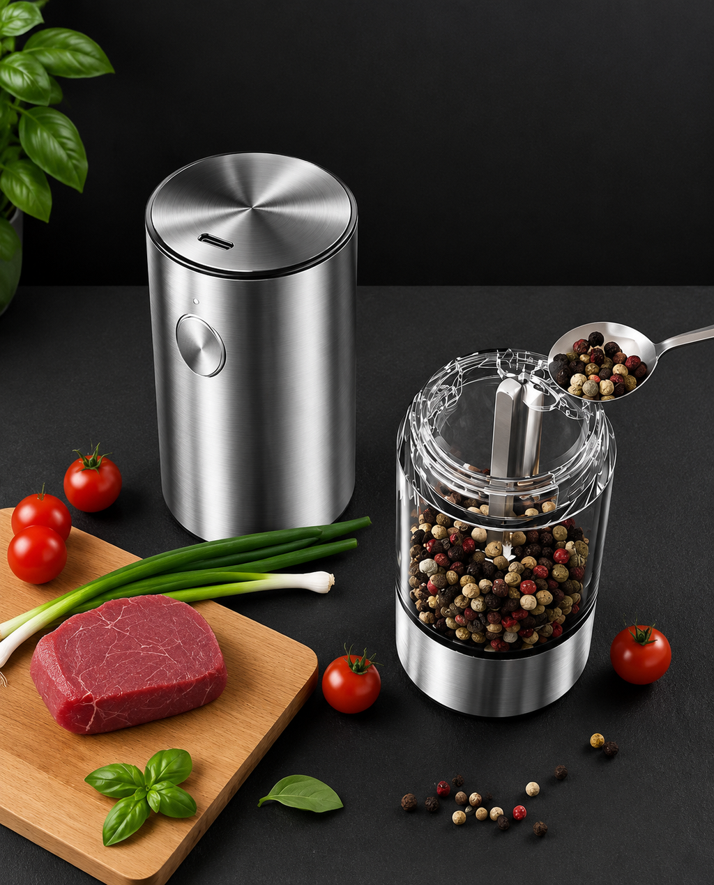 Stainless Steel Electric Spice Grinder