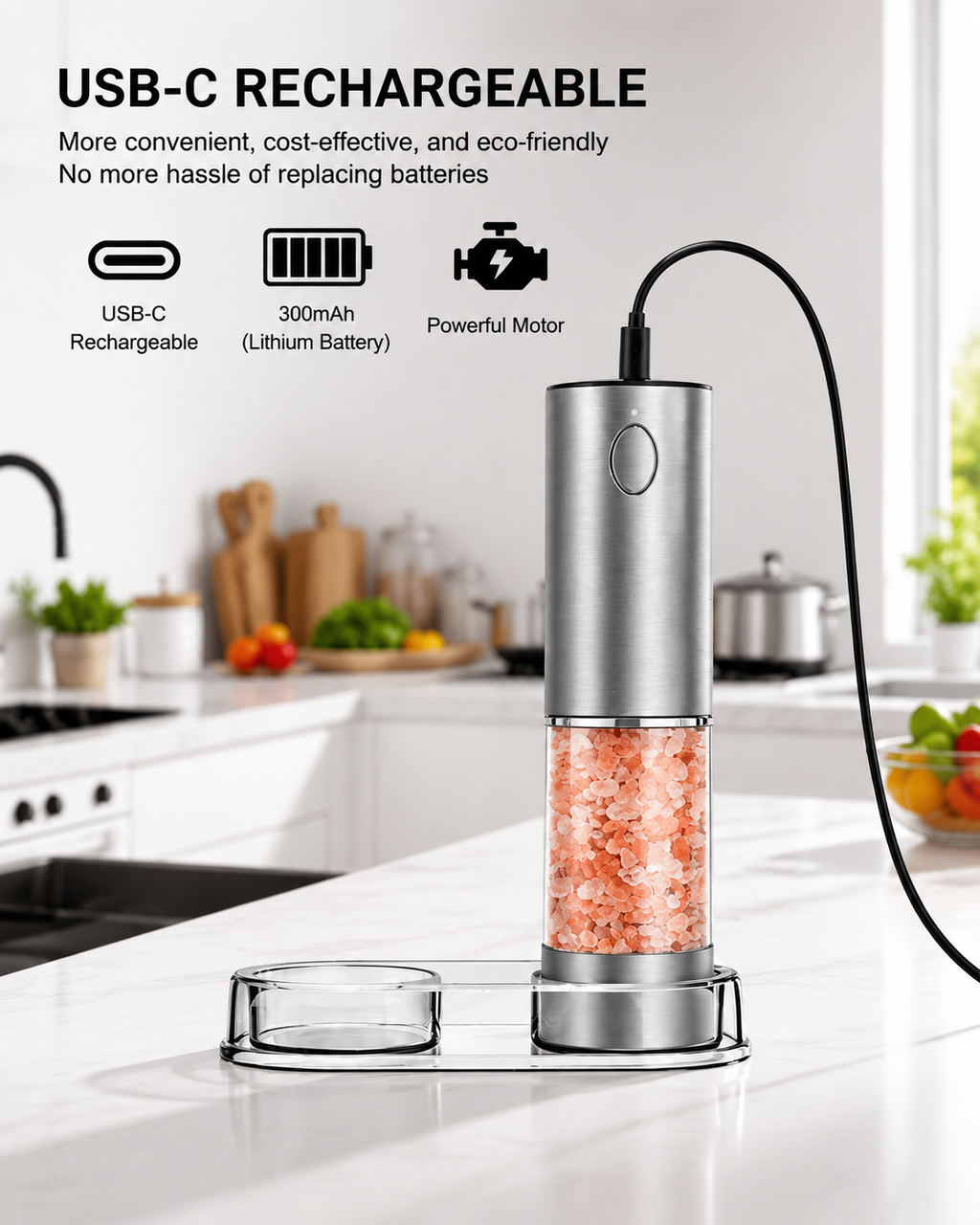 Stainless Steel Electric Spice Grinder